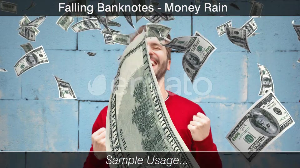 Money Rain Dollars Falling Videohive 22811739 Motion Graphics Image 6