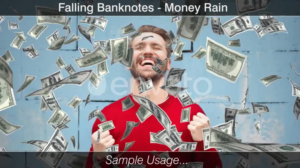 Money Rain Dollars Falling Videohive 22811739 Motion Graphics Image 8