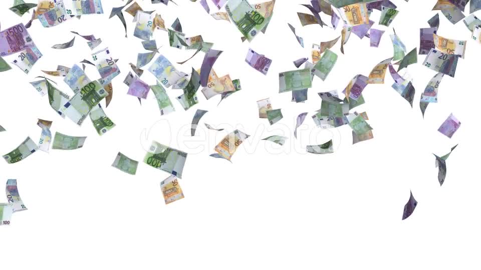 Money Rain Euro Bills Falling Videohive 22790871 Motion Graphics Image 1