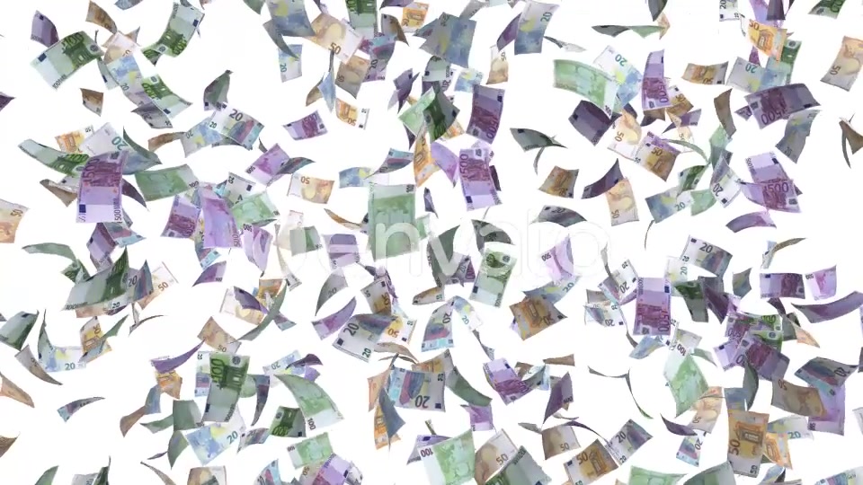 Money Rain Euro Bills Falling Videohive 22790871 Motion Graphics Image 3