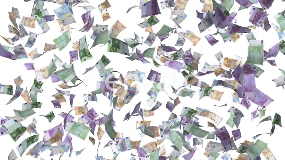 Money Rain Euro Bills Falling Videohive 22790871 Motion Graphics Image 4