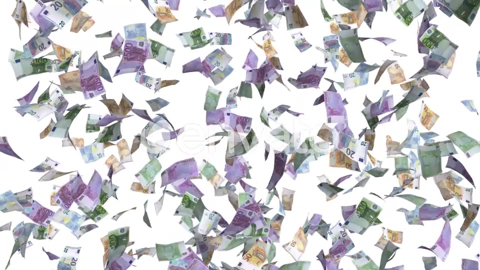 Money Rain Euro Bills Falling Videohive 22790871 Motion Graphics Image 5