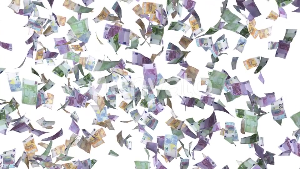 Money Rain Euro Bills Falling Videohive 22790871 Motion Graphics Image 6