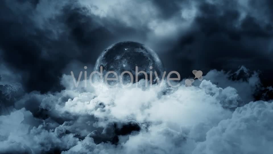 Moon and Clouds at Night Videohive 19893749 Motion Graphics Image 1
