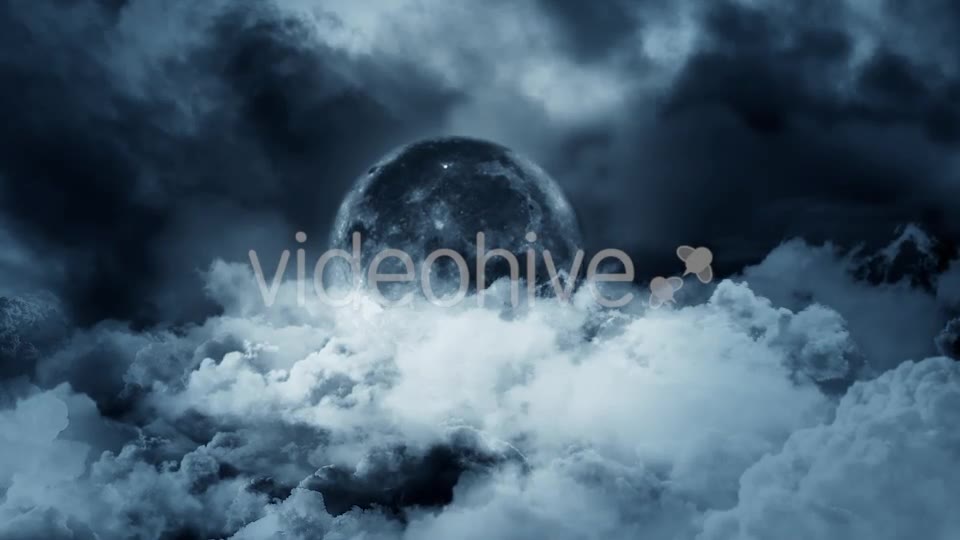 Moon and Clouds at Night Videohive 19893749 Motion Graphics Image 2