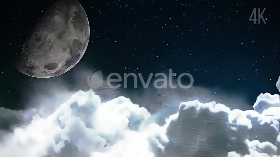 Moon and Clouds Painting Videohive 23525119 Motion Graphics Image 6