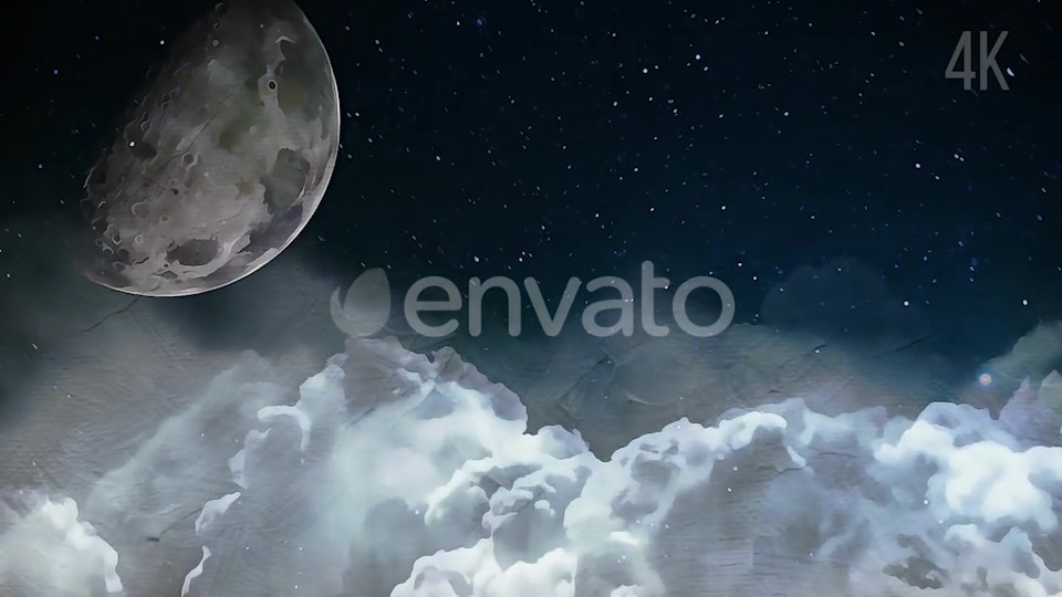 Moon and Clouds Painting Videohive 23525119 Motion Graphics Image 7