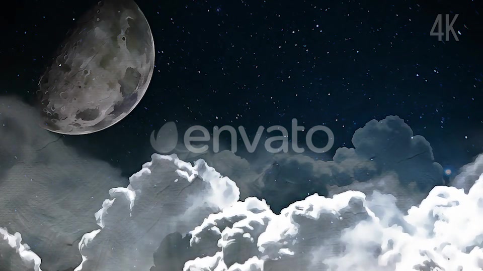 Moon and Clouds Painting Videohive 23525119 Motion Graphics Image 8