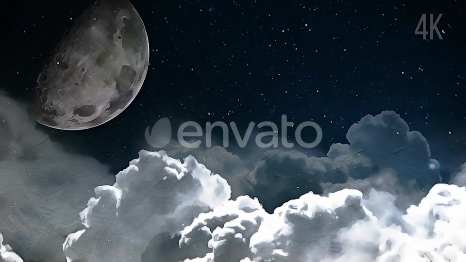 Moon and Clouds Painting Videohive 23525119 Motion Graphics Image 9