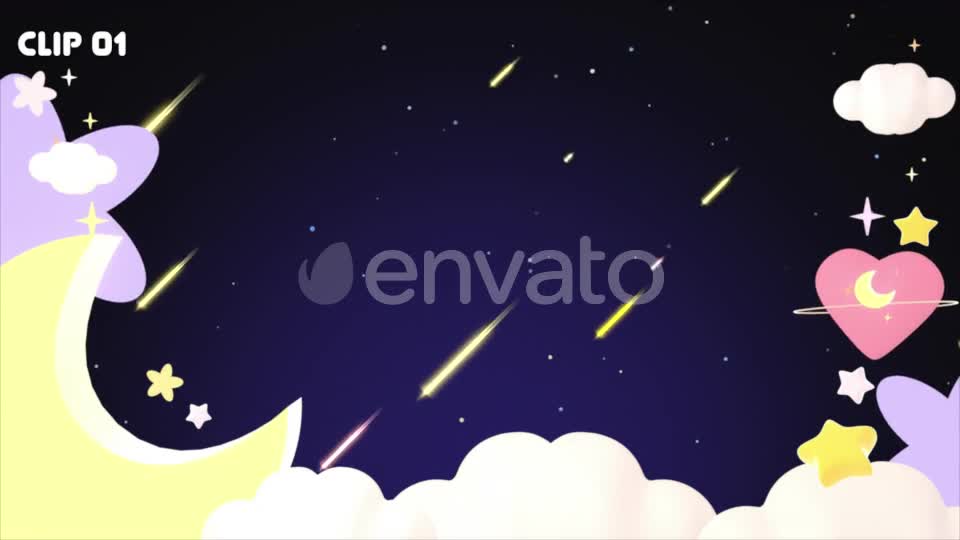 Moon And Stars Videohive 24622807 Motion Graphics Image 1
