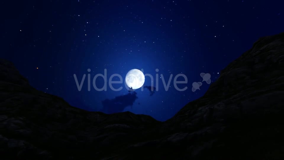 Moon Night Sky and Time lapse Mountain Clouds Videohive 19285607 Motion Graphics Image 10
