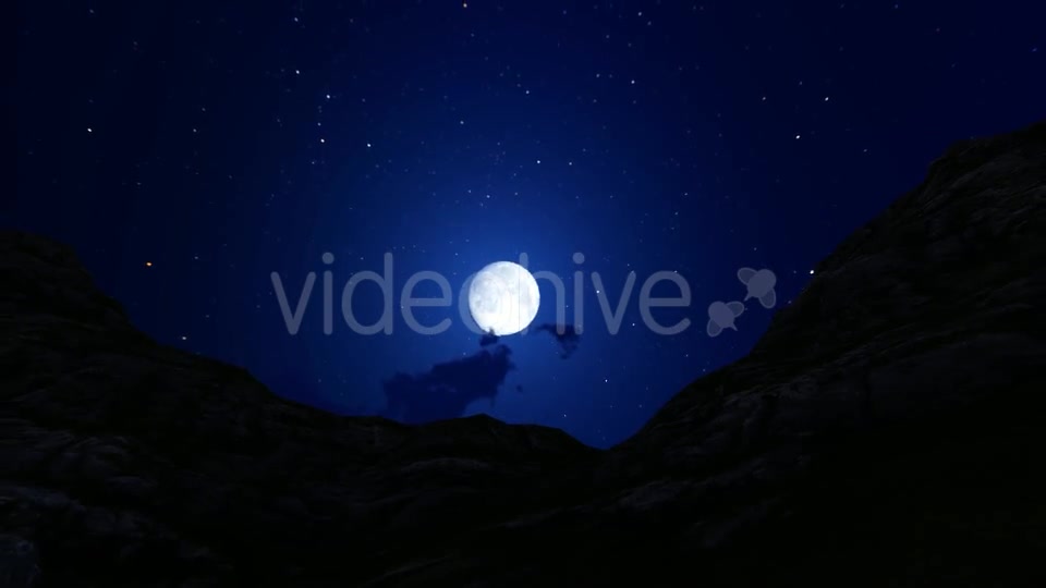 Moon Night Sky and Time lapse Mountain Clouds Videohive 19285607 Motion Graphics Image 11