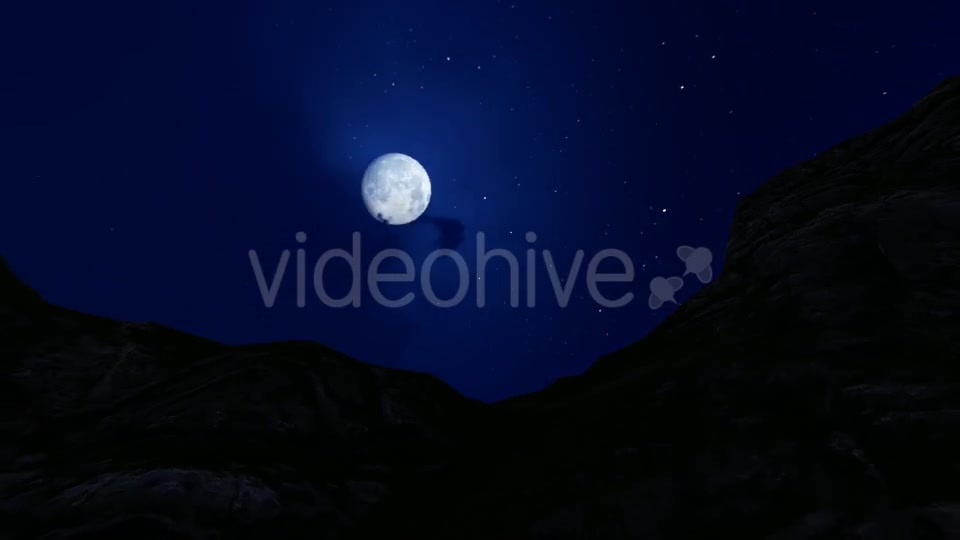 Moon Night Sky and Time lapse Mountain Clouds Videohive 19285607 Motion Graphics Image 2