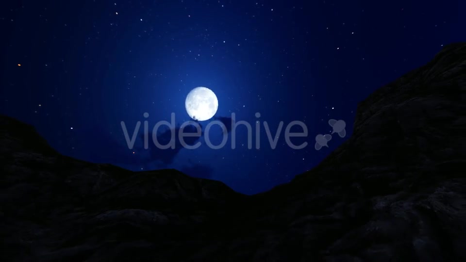 Moon Night Sky and Time lapse Mountain Clouds Videohive 19285607 Motion Graphics Image 5