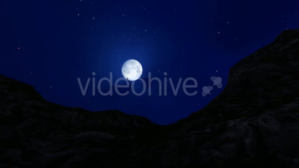 Moon Night Sky and Time lapse Mountain Clouds Videohive 19285607 Motion Graphics Image 6