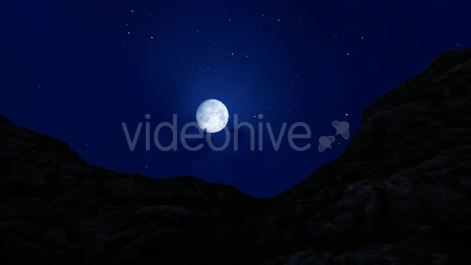 Moon Night Sky and Time lapse Mountain Clouds Videohive 19285607 Motion Graphics Image 7