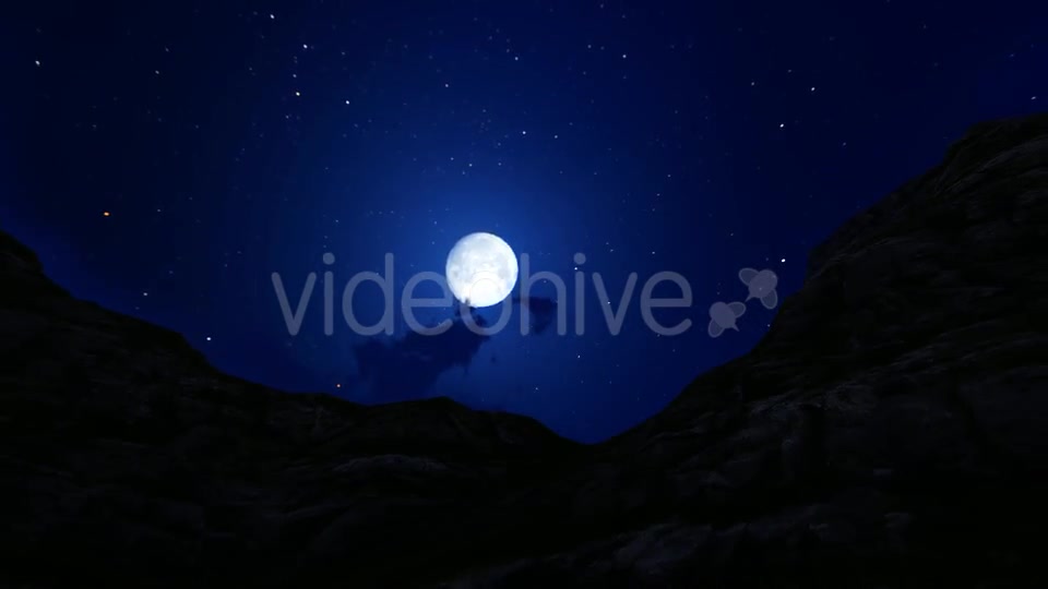 Moon Night Sky and Time lapse Mountain Clouds Videohive 19285607 Motion Graphics Image 8