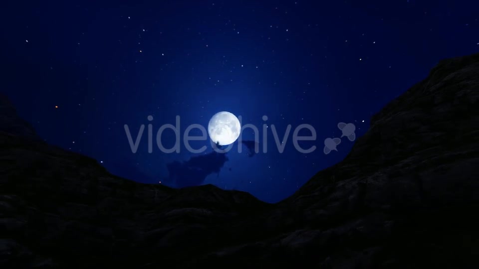 Moon Night Sky and Time lapse Mountain Clouds Videohive 19285607 Motion Graphics Image 9