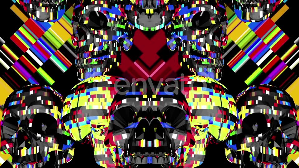 Mosaic Skull Videohive 21759274 Motion Graphics Image 3