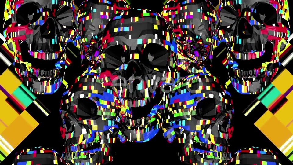 Mosaic Skull Videohive 21759274 Motion Graphics Image 6