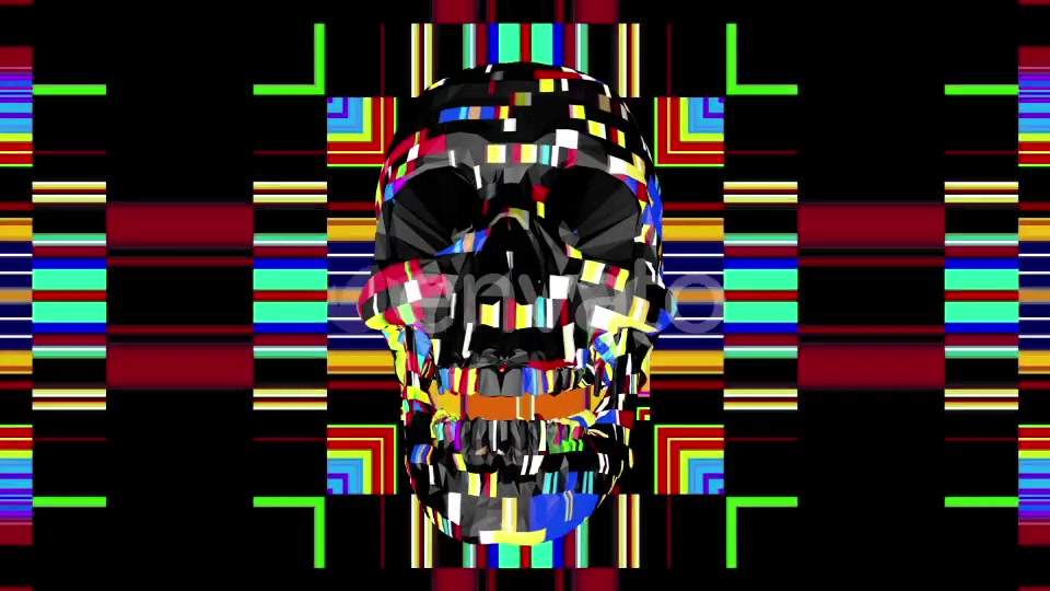 Mosaic Skull Videohive 21759274 Motion Graphics Image 7