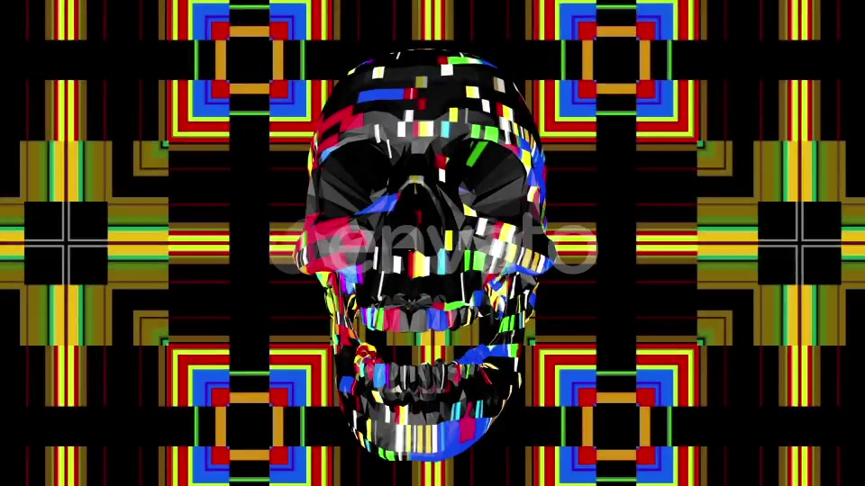 Mosaic Skull Videohive 21759274 Motion Graphics Image 8