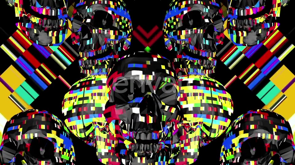 Mosaic Skull Videohive 21759274 Motion Graphics Image 9