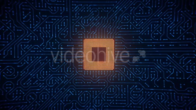 Motherboard CPU Circuits Loop 4k Videohive 19773307 Motion Graphics Image 2