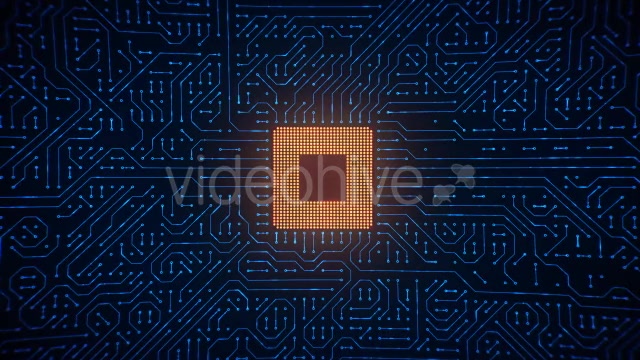 Motherboard CPU Circuits Loop 4k Videohive 19773307 Motion Graphics Image 5