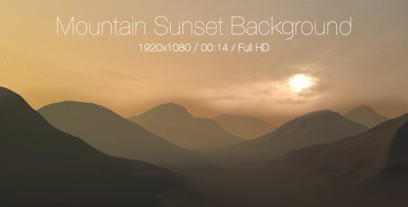 Mountain Sunset Background - Videohive Download 6073876