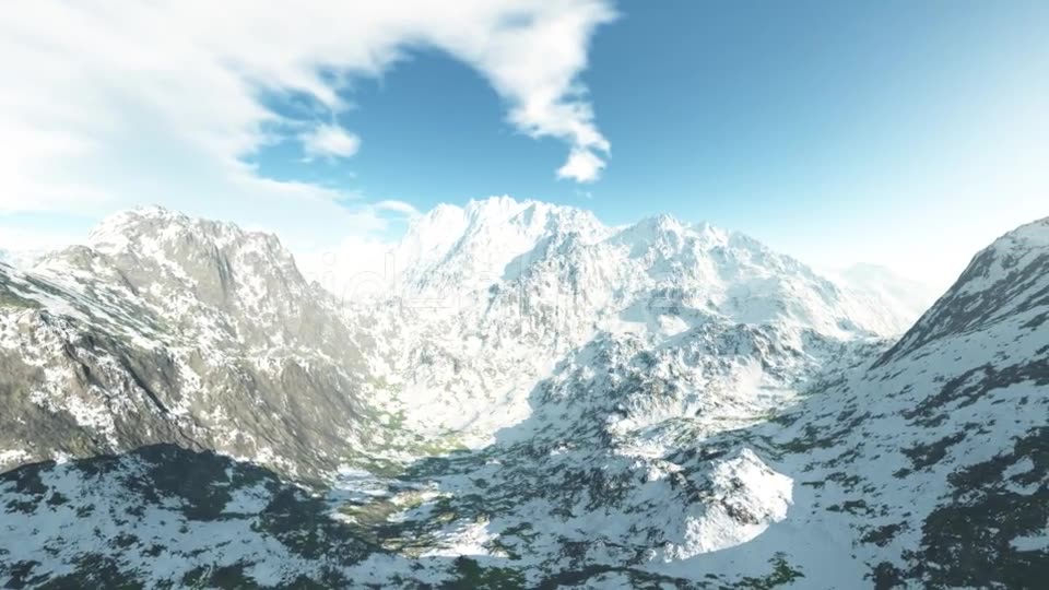 Mountains in Snow and Blue Sky Videohive 19397080 Motion Graphics Image 2