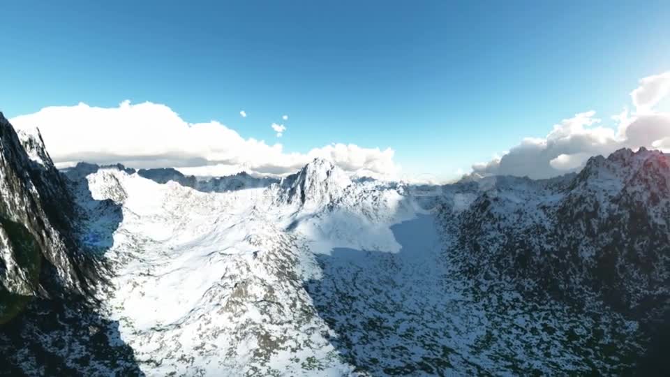 Mountains in Snow and Blue Sky Videohive 19397057 Motion Graphics Image 1