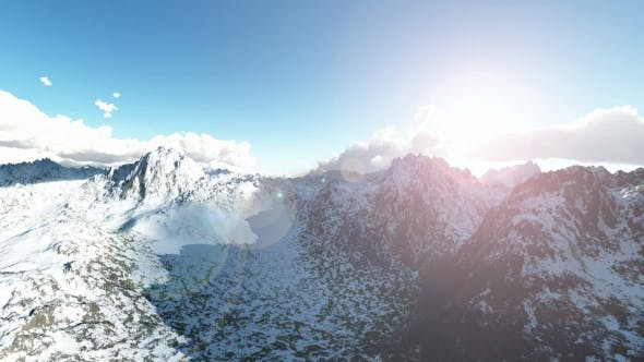 Mountains in Snow and Blue Sky - Videohive 19397057 Download