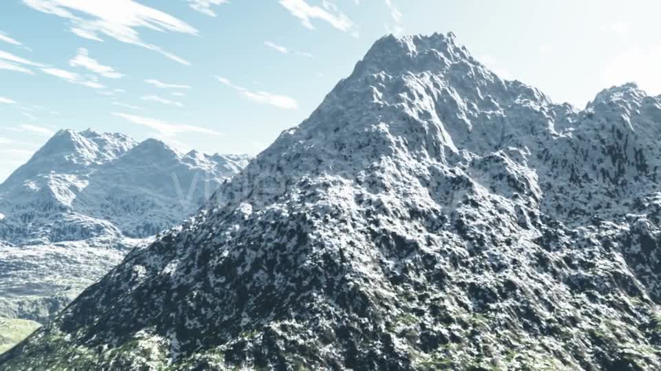 Mountains In Snow And Clouds At Blue Sky Videohive 18746591 Motion Graphics Image 1