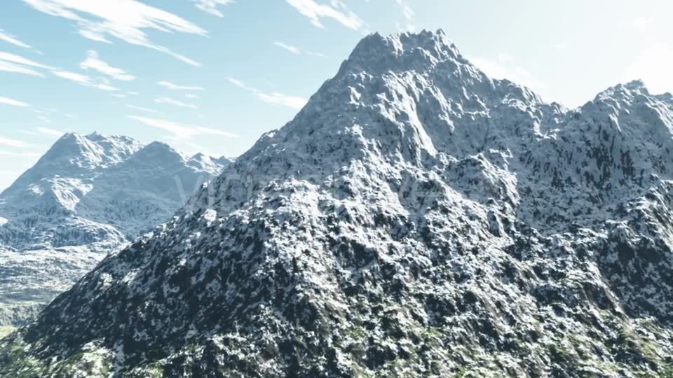 Mountains In Snow And Clouds At Blue Sky Videohive 18746591 Motion Graphics Image 2