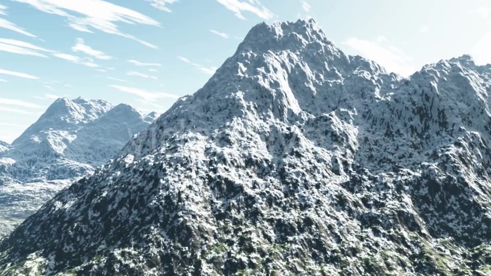 Mountains In Snow And Clouds At Blue Sky Videohive 18746591 Motion Graphics Image 3