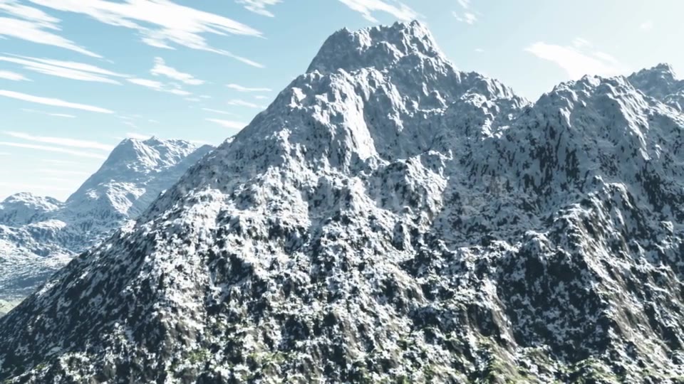Mountains In Snow And Clouds At Blue Sky Videohive 18746591 Motion Graphics Image 5