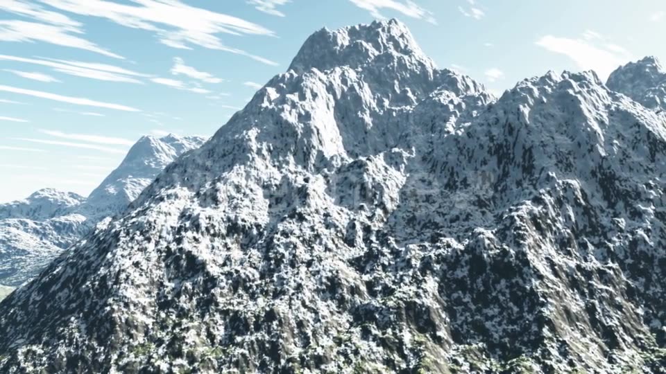 Mountains In Snow And Clouds At Blue Sky Videohive 18746591 Motion Graphics Image 6