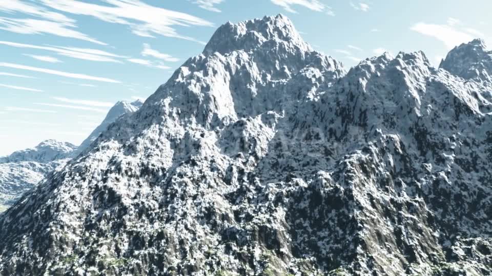 Mountains In Snow And Clouds At Blue Sky Videohive 18746591 Motion Graphics Image 7