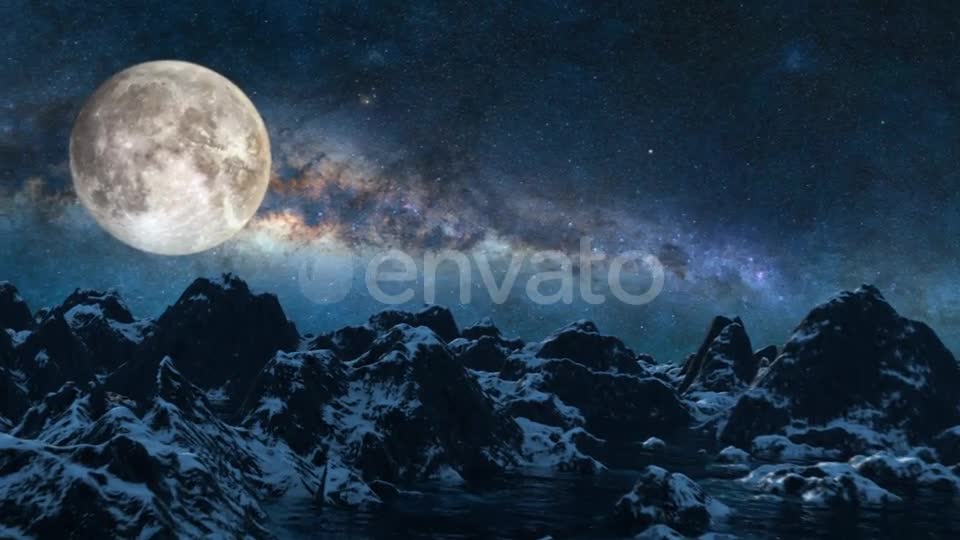 Mountains Starry Night Videohive 21695596 Motion Graphics Image 1