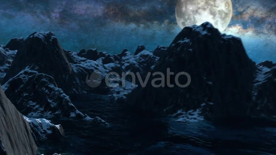 Mountains Starry Night Videohive 21695596 Motion Graphics Image 2