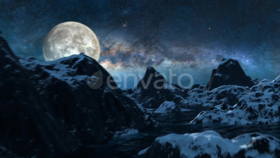 Mountains Starry Night Videohive 21695596 Motion Graphics Image 3