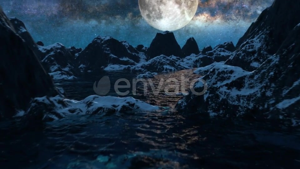 Mountains Starry Night Videohive 21695596 Motion Graphics Image 4
