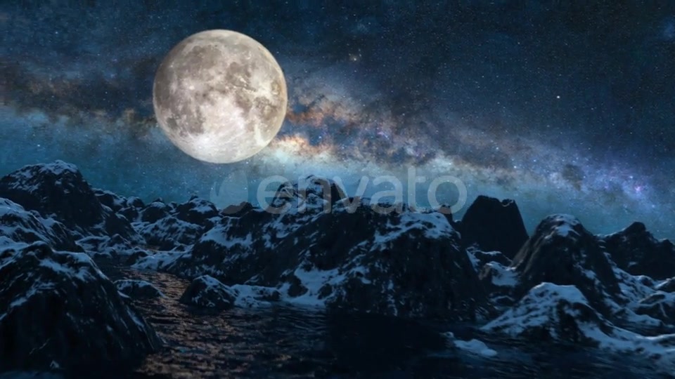Mountains Starry Night Videohive 21695596 Motion Graphics Image 8