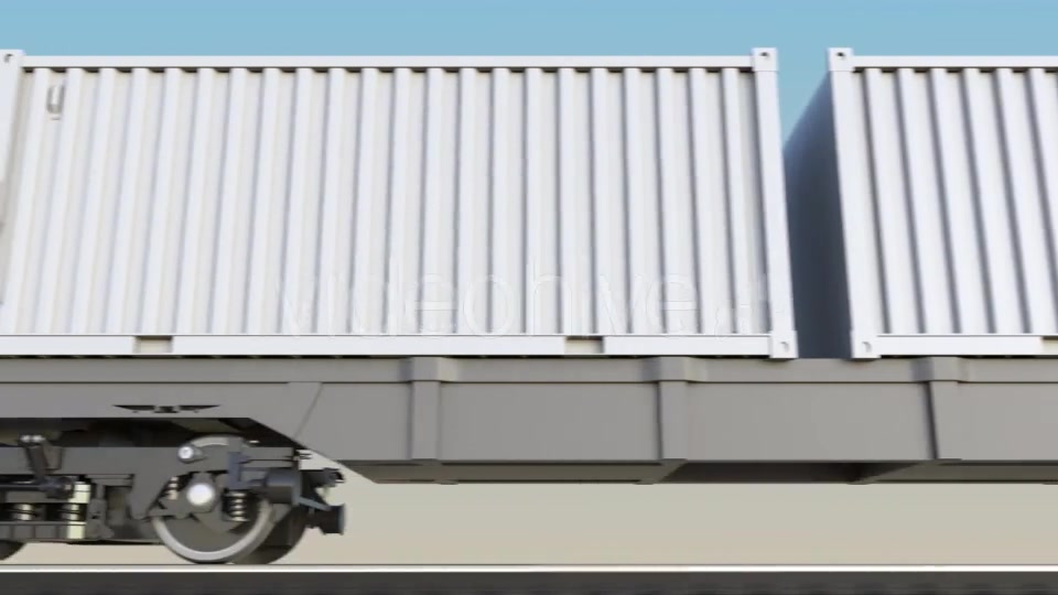 Moving Cargo Train and Blank White Containers Videohive 19634080 Motion Graphics Image 5