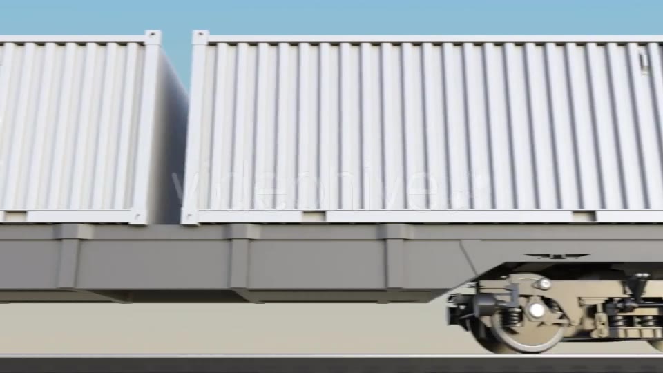 Moving Cargo Train and Blank White Containers Videohive 19634080 Motion Graphics Image 8