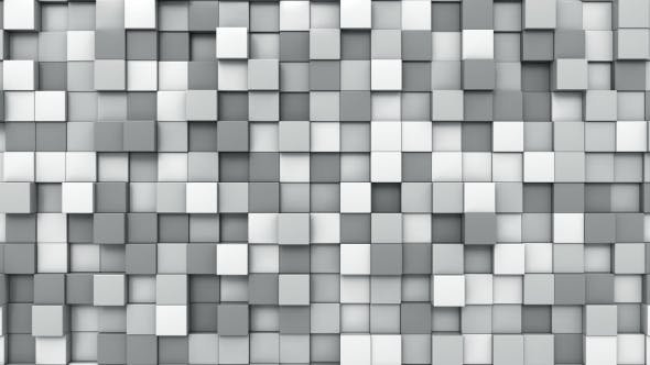 Moving Grey Cubes Mosaic - Download 21165071 Videohive