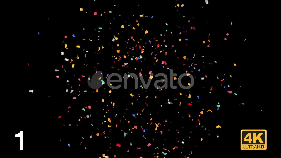 Multi Colored Confetti Explosions With Alpha Channel Videohive 24130726 Motion Graphics Image 2