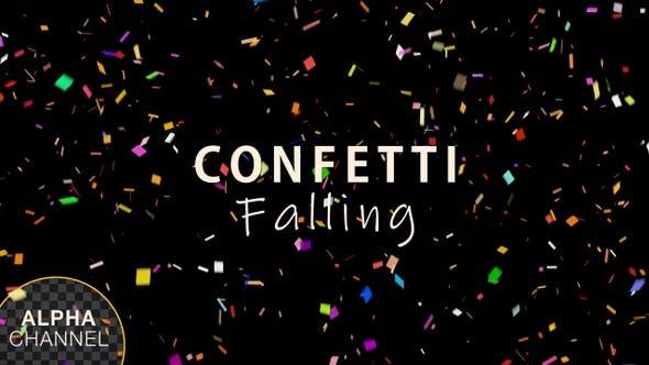 Multi Colored Confetti Falling - Videohive 23756200 Download