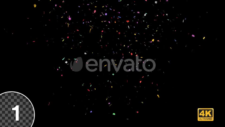 Multi Colored Confetti Party Popper Explosions With Alpha Channel Videohive 24154731 Motion Graphics Image 1